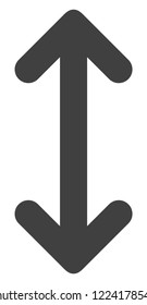 Swap arrows vertically icon on a white background. Isolated swap arrows vertically symbol with flat style.