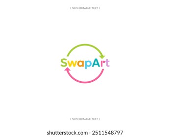 Swap Art Logo I Colorful Text Logo