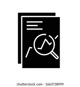 Swap chart black icon, concept illustration, vector flat symbol, glyph sign.