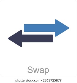 Swap and direction icon concept