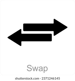 Swap and direction icon concept