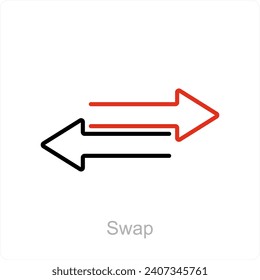 Swap and direction icon concept