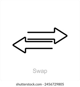 Swap and direction icon concept