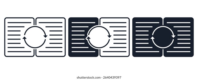 Swap document file icon. Illustration vector