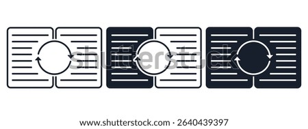 Swap document file icon. Illustration vector