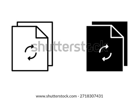 Swap document file icon. Illustration vector