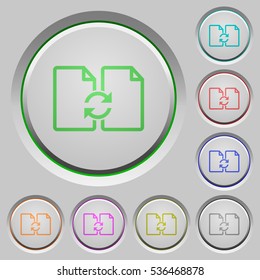 Swap documents color icons on sunk push buttons