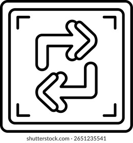 Swap Filled Style Icon Design