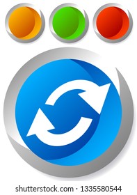 Swap, flip icon. Circular, oval arrows icon