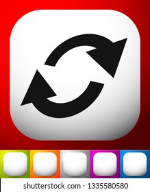 Swap, flip icon. Circular, oval arrows icon