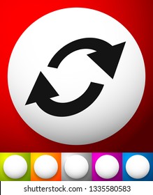 Swap, flip icon. Circular, oval arrows icon
