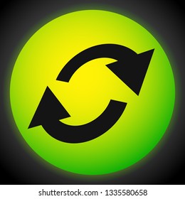 Swap, flip icon. Circular, oval arrows icon