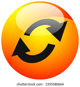 Swap, flip icon. Circular, oval arrows icon