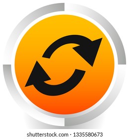 Swap, flip icon. Circular, oval arrows icon