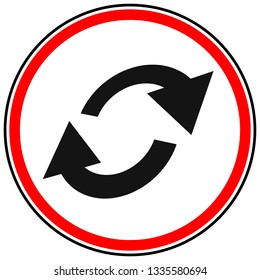 Swap, flip icon. Circular, oval arrows icon