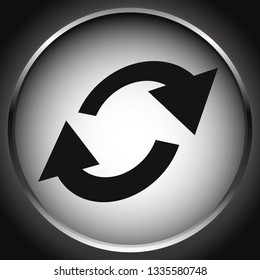 Swap, flip icon. Circular, oval arrows icon