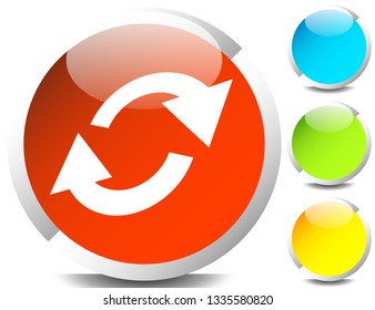 Swap, flip icon. Circular, oval arrows icon