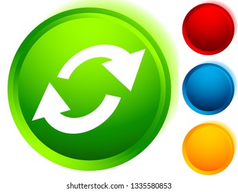 Swap, flip icon. Circular, oval arrows icon