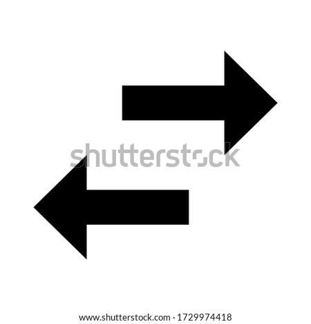 Swap horizontal icon. Swap horiz icon vector flat style isolated on white background.