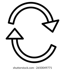 swap icon flat thin outline art logo