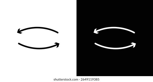 Swap icon Isolated flat vector in outline