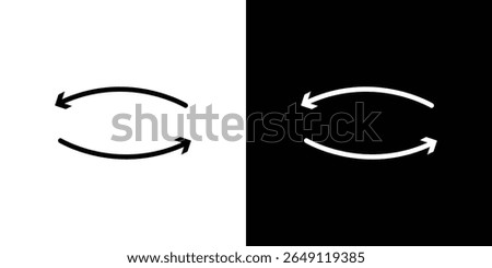 Swap icon Isolated flat vector in outline