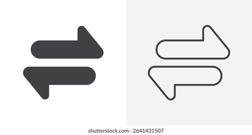 Swap icon Line graphics illustration