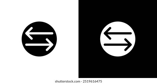 Swap icon linear logo isolated