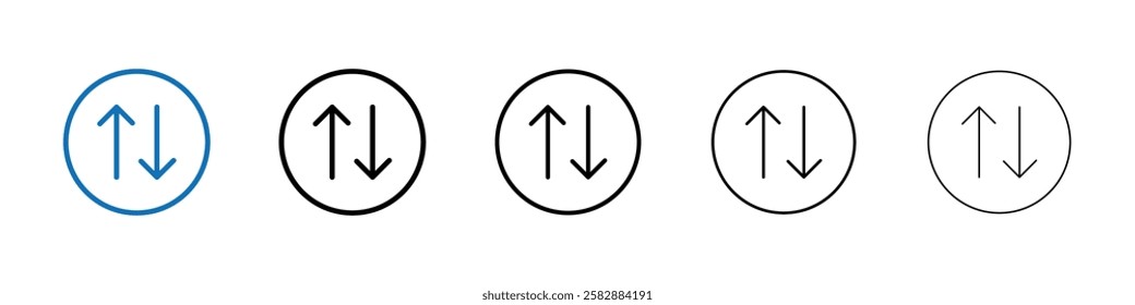 Swap icon Outline vector logo for web ui