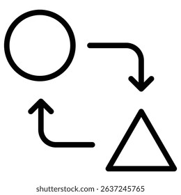 swap icon Simple thin line stroke