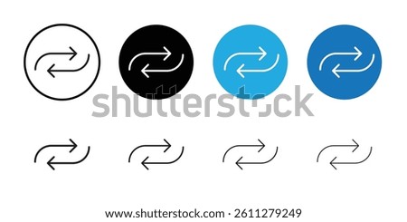 swap Icon Thin line art collection
