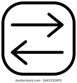 Swap icon Thin line vector design