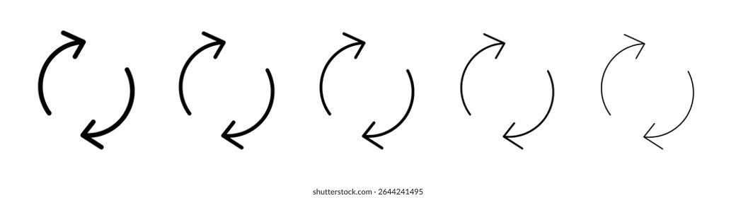 swap Icon thin outline logo mark set