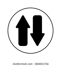 Swap icon vector. Reverse arrows illustration. Transfer icon. Exchange ico