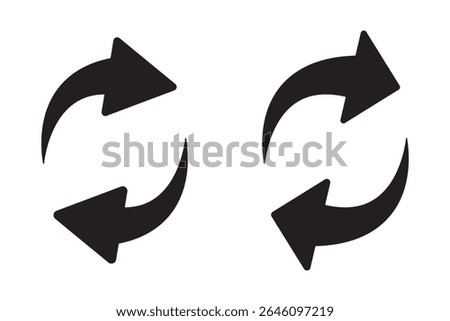 swap icon vector.  swap icon with two arrows. exchange arrow icons. two arrows in opposite directions symbol. interchange vector icon.  transfer icon. vector illustration