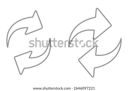 swap icon vector.  swap icon with two arrows. exchange arrow icons. two arrows in opposite directions symbol. interchange vector icon.  transfer icon. vector illustration