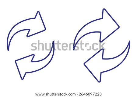 swap icon vector.  swap icon with two arrows. exchange arrow icons. two arrows in opposite directions symbol. interchange vector icon.  transfer icon. vector illustration