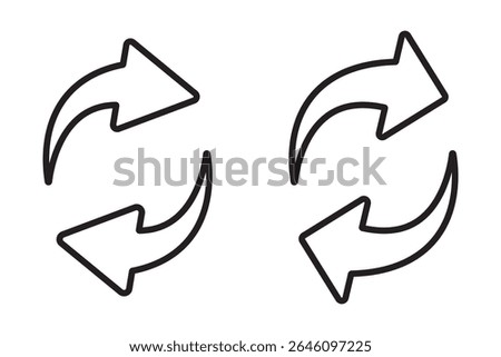 swap icon vector.  swap icon with two arrows. exchange arrow icons. two arrows in opposite directions symbol. interchange vector icon.  transfer icon. vector illustration