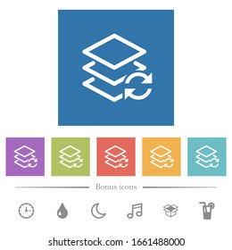 Swap layers flat white icons in square backgrounds. 6 bonus icons included.