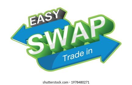 Swap Logo Concept Easy Swap Trade In, Logo Design Vector