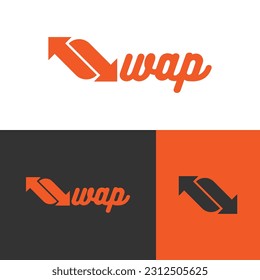 Swap logo design, swap sign logo design, abstract mark branding design, Letter S, swap inverse logo, logotype, logo design vector and template.