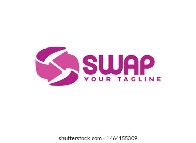 Swap logo design. Vector illustration. Isolated on white background.