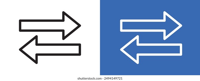 Swap logo sign set vector outline