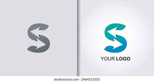 swap logo vector arrow set