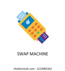 Swap Machine Vector Flat Icon Design illustration. Banking and Payment Symbol on White background EPS 10 File