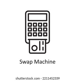 Swap Machine Vector Outline Icon Design illustration. Banking and Payment Symbol on White background EPS 10 File