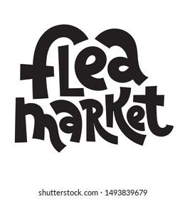 Swap meet. Unique hand-written phrase inspiring to exchange clothes, plants, books and other things with other people instead of buying a new one. Ideal for advertising, flyer, flyer, social media.