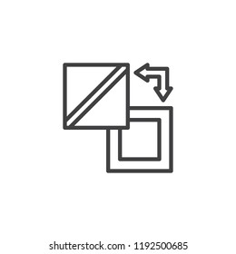 Swap outline icon. linear style sign for mobile concept and web design. Line vector icon. Symbol, logo illustration. Pixel perfect vector graphics