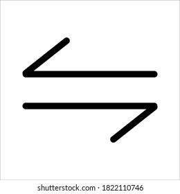 swap outline style icon on white background