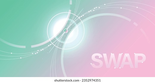 Swap Technology Abstract Visual Concept Design for Background or Banner